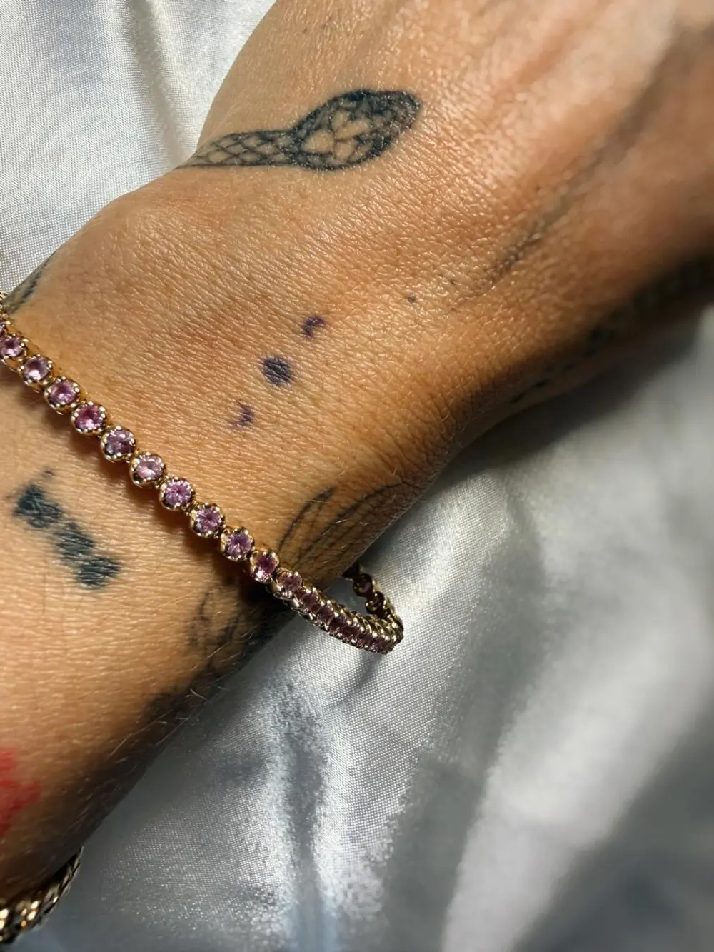 PULSERA ZAFIROS ROSAS